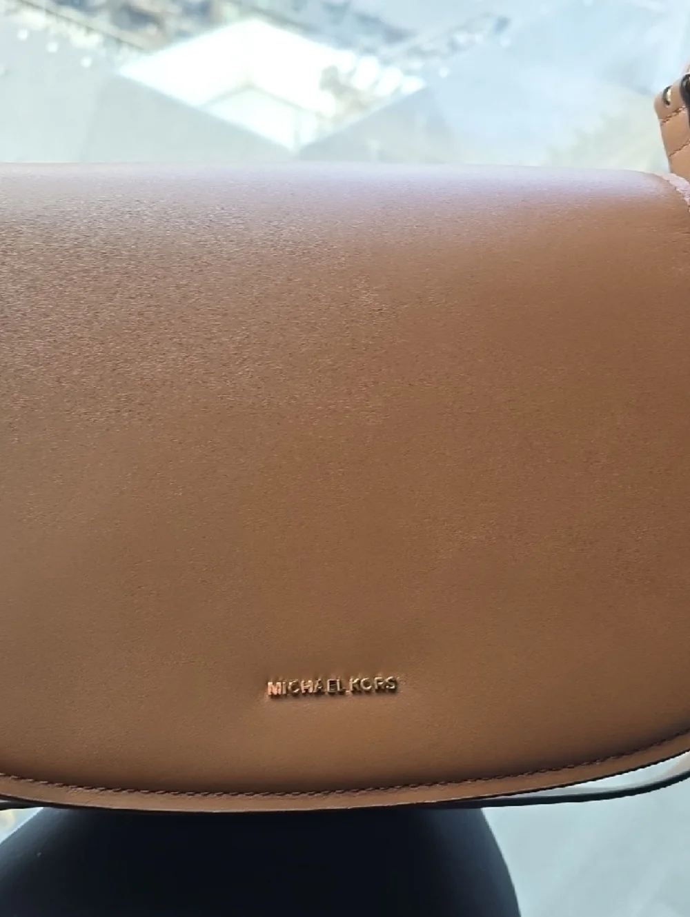Michael Kors Tan Saddle-Style Crossbody Bag - Picture 5 of 6